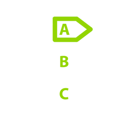 Energy Efficient. Home showing A, B and C energy ratings with A being highlighted in green.