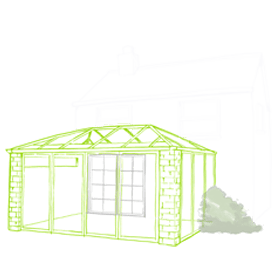 hup! Conservatory wireframe image.