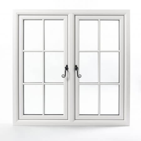 SW Plastic Windows. Rendered image displaying white framed glazed windows.